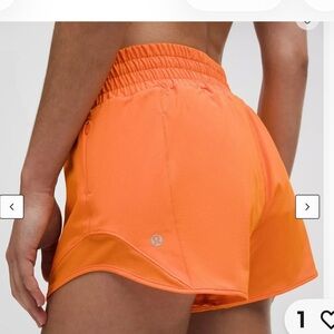 lululemon athletica Bright Orange Athletic Shorts